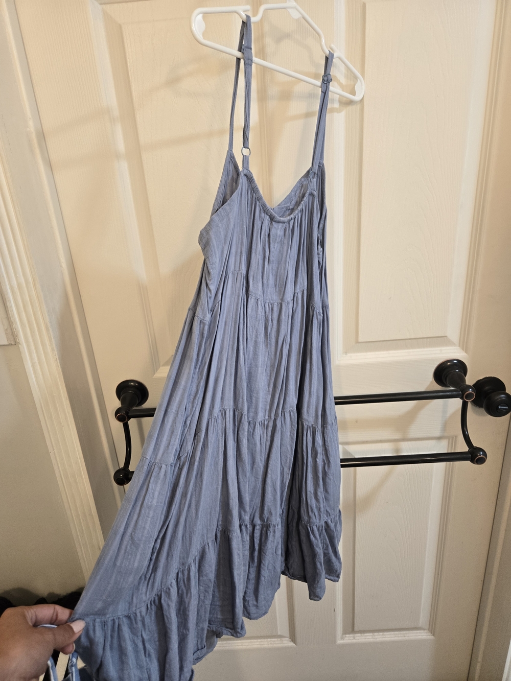 Old Navy Light Blue Tiered Maxi Dress with Spaghetti Straps